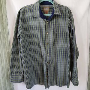 C.E.‎ Schmidt Workwear Mens Green Plaid Button Up Long Sleeve Shirt Size XLT